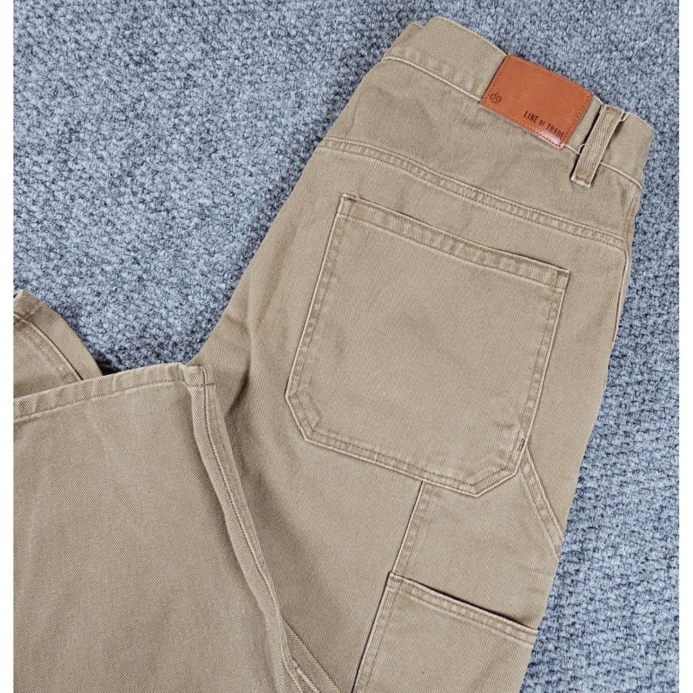 Line of Trade Mens Double Knee‎ Carpenter Pants Tan Khaki Workwear 38x32 Utility